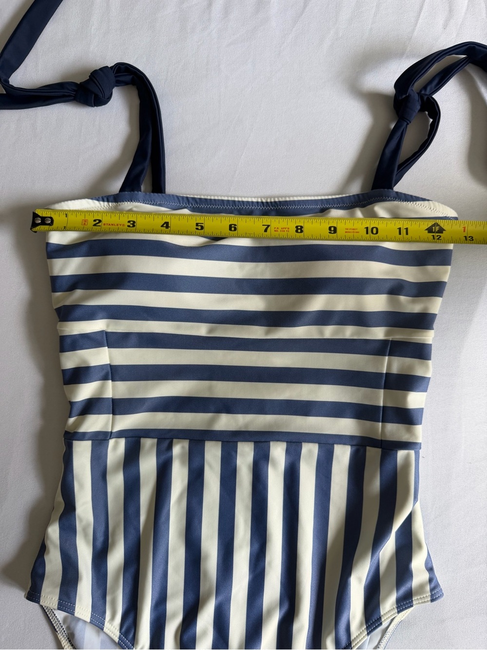 NWOT Summersalt "The Tie Oasis" Blue White Nautical Striped One Piece Swim Suit - Picture 13 of 16